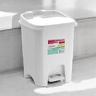 Lixeira Plástica Branca15 Litros Resistente Com Pedal Banheiro Cozinha