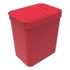Lixeira Plástica Com Porta Sacos 5 Litros Soprano Vermelha