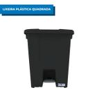 Lixeira Plástica Quadrada 30L Com Pedal