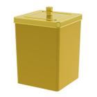 Lixeira Quadrada 6,5 Litros Cesto De Lixo Dourado Para Banheiro Pia Cozinha - 530DD Future