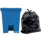 Lixeira Quadrada com Pedal 30 L Azul + Saco de Lixo 100 U
