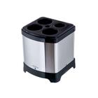 Lixeira Quadrada Inox Para Copos Descartáveis 30cm