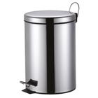 Lixeira Redonda 12 Litros Aço Inox Com Pedal Kala