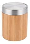 Lixeira Redonda Basculante 2,6l Bamboo E Inox