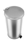 Lixeira Redonda de Pedal aço Inox 50 Litros