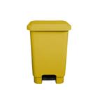 Lixeira Retangular 25L Com Pedal Amarelo Larplasticos