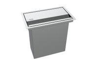 Lixeira Retangular De Embutir Bancada Inox 4,1 L