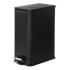 Lixeira Retangular Pedal E Balde Interno Aço Inox 5 Litros