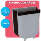 Lixeira Retratil Silicone Cesto Dobravel Multiuso Para Pendurar Portatil Cozinha Porta Escritorio Quarto Casa