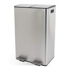 Lixeira Seletiva Dupla Inox Office Healer Premium 2 divisórias de 30L