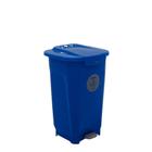 Lixeira Tramontina T-Force Coleta Seletiva Papel em Polipropileno Azul 50 L