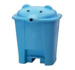 Lixeira urso com pedal azul 12 litros