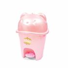 Lixeira Urso com Pedal Rosa 953 Cajovil