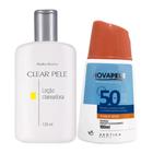 Loção Clareadora Clear Pele Suavização de Manchas e Marcas + Protetor Solar Nova Pele 50 Fps