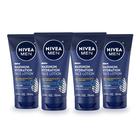 Loção facial Nivea Men Maximum Hydration SPF 15 75mL, pacote com 4