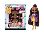 LOL Surpresa OMG World Travel Sunset Fashion Doll com 15 surpresas incluindo roupas de moda, acessórios de viagem e playset reutilizável Ótimo presente para meninas de 4 anos+