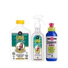 Lola O Exterminador de Frizz Balsámo 120ml + Liso Leve Solto Sh 250ml + Spray 200ml