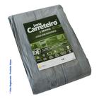 Lona Carreteiro Leve 9x5 Cinza Multiuso Cobertura Impermeável Plastica Cobertura Reforma Pintura Telhado Polietileno Camping