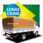 Lona Ck400 Laranja X Preta 10x2 Metros em Pvc Para Cobertura Estática