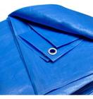 Lona de rafia com polietileno 10x7 cor azul 330 micras.