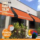 Lona Para Toldo Ou Cortina Laranja 3x2.5 Metros Pvc Vinil Espessura 500 Micras Fl Fundo Gelo Não Passa Luz