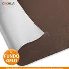 Lona Para Toldo Ou Cortina Marrom 1.40x10 Metros Pvc Vinil Espessura 500 Micras Fl Fundo Gelo Não Passa Luz