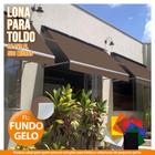 Lona Para Toldo Ou Cortina Marrom 3x3 Metros Pvc Vinil Espessura 500 Micras Fl Fundo Gelo Não Passa Luz