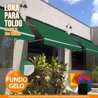 Lona Para Toldo Ou Cortina Verde 4x3 Metros Pvc Vinil Espessura 500 Micras Fl Fundo Gelo Não Passa Luz