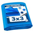 Lona Plástica de Proteção Cobertura Impermeável Azul 3x3 mts