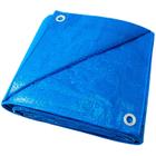 Lona Plástica de Proteção Cobertura Impermeável Azul 4x3 mts