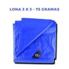 Lona Plastica Impermeavel leve Azul 3x3 Multiuso