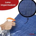 Lona Reforçada Plástica Encerado para Caminhão Carreta Azul Impermeável Importway 3mx2m Multiuso