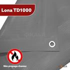 Lona TD1000 Cinza 3.5x2 Metros Blackout 500 Micras