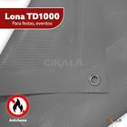 Lona TD1000 Cinza 4x4 Metros Blackout Espessura 500 Micras Multiuso