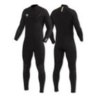 Long John Vissla 7 Seas Comp 3-2 Full Chest Zip Preto Surf