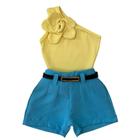 Look Infantil Conjunto Estiloso Meninas Blogueirinhas Novidade Verão