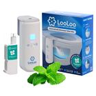 LooLoo Automatic Touchless Toilet Spray Starter Kit (Dispenser +1 Frasco de fragrância) - Baunilha de Hortelã-pimenta Fragrância