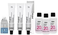 Loreal Kit 2 Coloração Majirel 8 Louro Claro + 8.1 Louro Claro Acinzentado 50g + 3 Água Oxigenada 20v