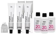 Loreal Kit 3 Coloração Majirel 4 Castanho 50g + 3 Água Oxigenada 20v