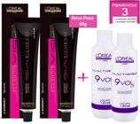 Loreal Kit Dia Richesse c/2 Tonalizantes 5 Castanho Claro 50g + 2 Rev. 9v -  Loreal Professionnel - Tonalizante de Cabelo - Magazine Luiza