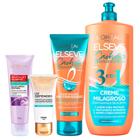 LOréal Paris Antioleosidade + Cachos Kit Gel de Limpeza Facial + Protetor Solar Facial FPS60 + Creme Noturno + Creme 3 em 1