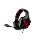 Lote 05 headset gamer kross dekmos usb ke-hs155 preto e vermelho