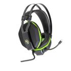 Lote 10 headset gamer kross aros 7.1 usb ke-hs200 preto e verde