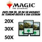 Lote Cartas Magic Terrenos Basico Montanha e Todos os Outros tipos 20, 30, 50 E 100 Unidades - Floresta - 30 - Wizards