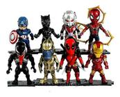 Lote De Bonecos Miniaturas Marvel Venom Deadpool Thanos