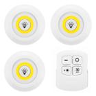 Lote Luminária Led Spot Sem Fio Kit c/ 3 Controle Remoto