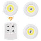 Lote Luminária Led Spot Sem Fio Kit Com 3 Controle Remoto