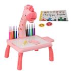 Lousa Girafa Com Projetor Desenho Interativo Infantil Mesinha Mágica Mesa Girafinha de Brinquedo Criança Desenhar Pintar - Dute Toys