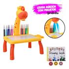 Lousa Mágica Girafa Amarela Explore 24 Desenhos Diferentes com Canetinhas e um Livro para Desenhar na Mesinha Didática - Dute Toys