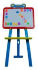 Lousa Mágica Pedestal Acompanha Giz Coloridos Apagador Canetas + Adesivos Educativo Infantil